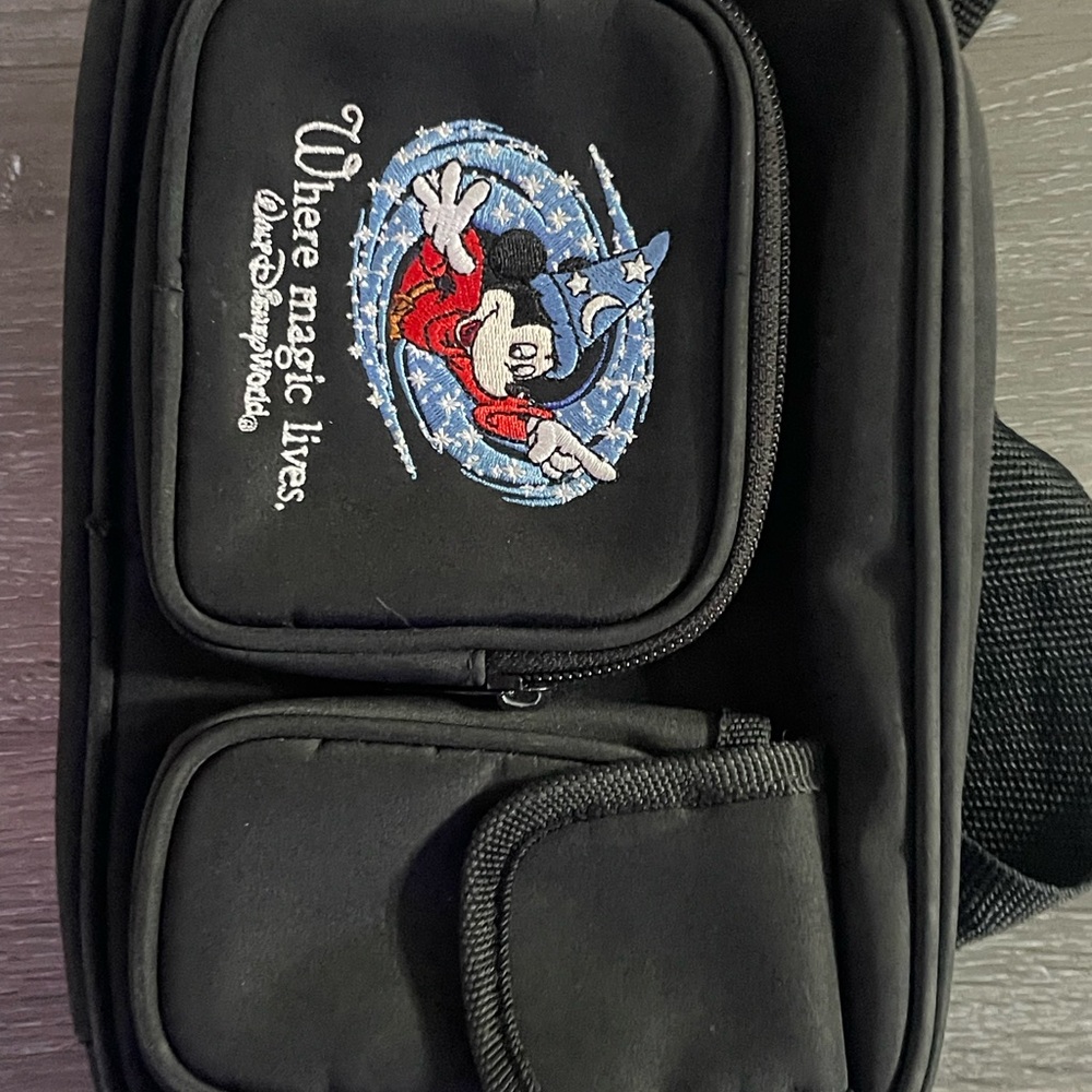Disney Black belt bag  with Sorcerer Mickey Design